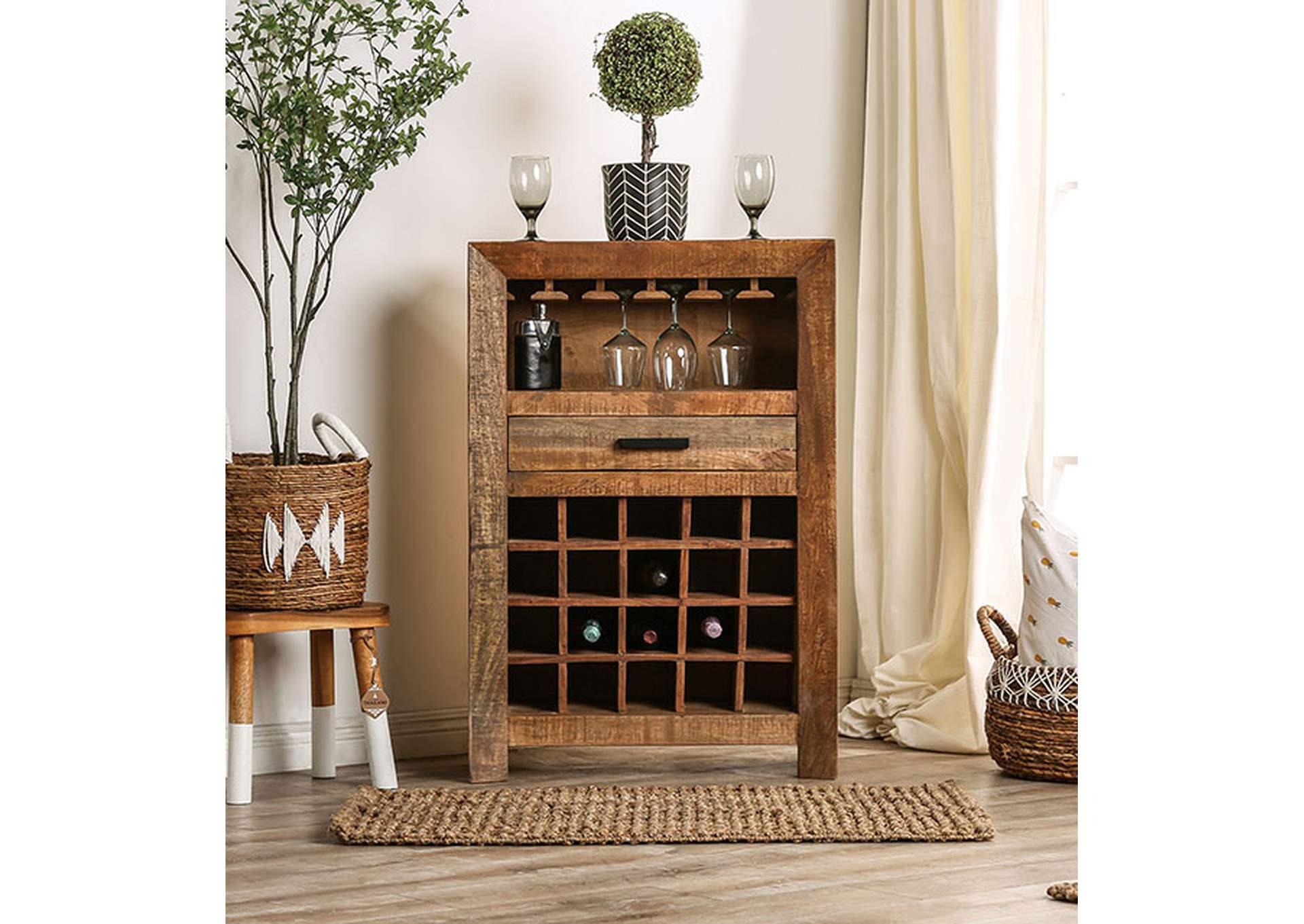 Galanthus Wine Cabinet,Furniture of America