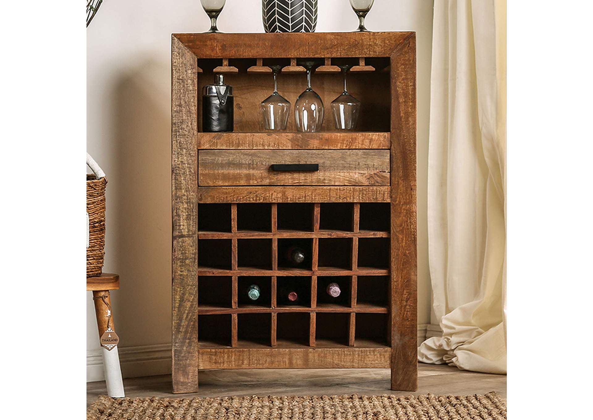 Galanthus Wine Cabinet,Furniture of America