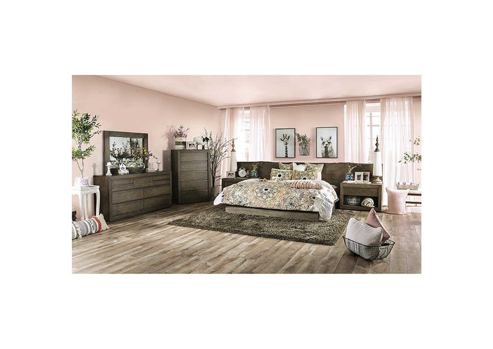 Bridgewater Cal.King Bed w/ Panels,Furniture of America
