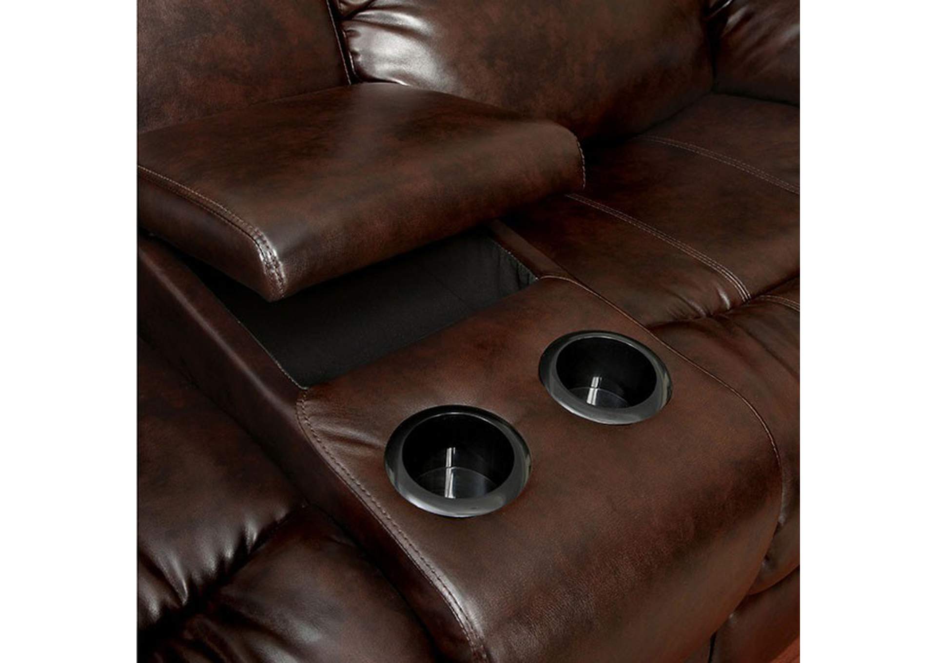 Winslow Love Seat w/ Center Console,Furniture of America