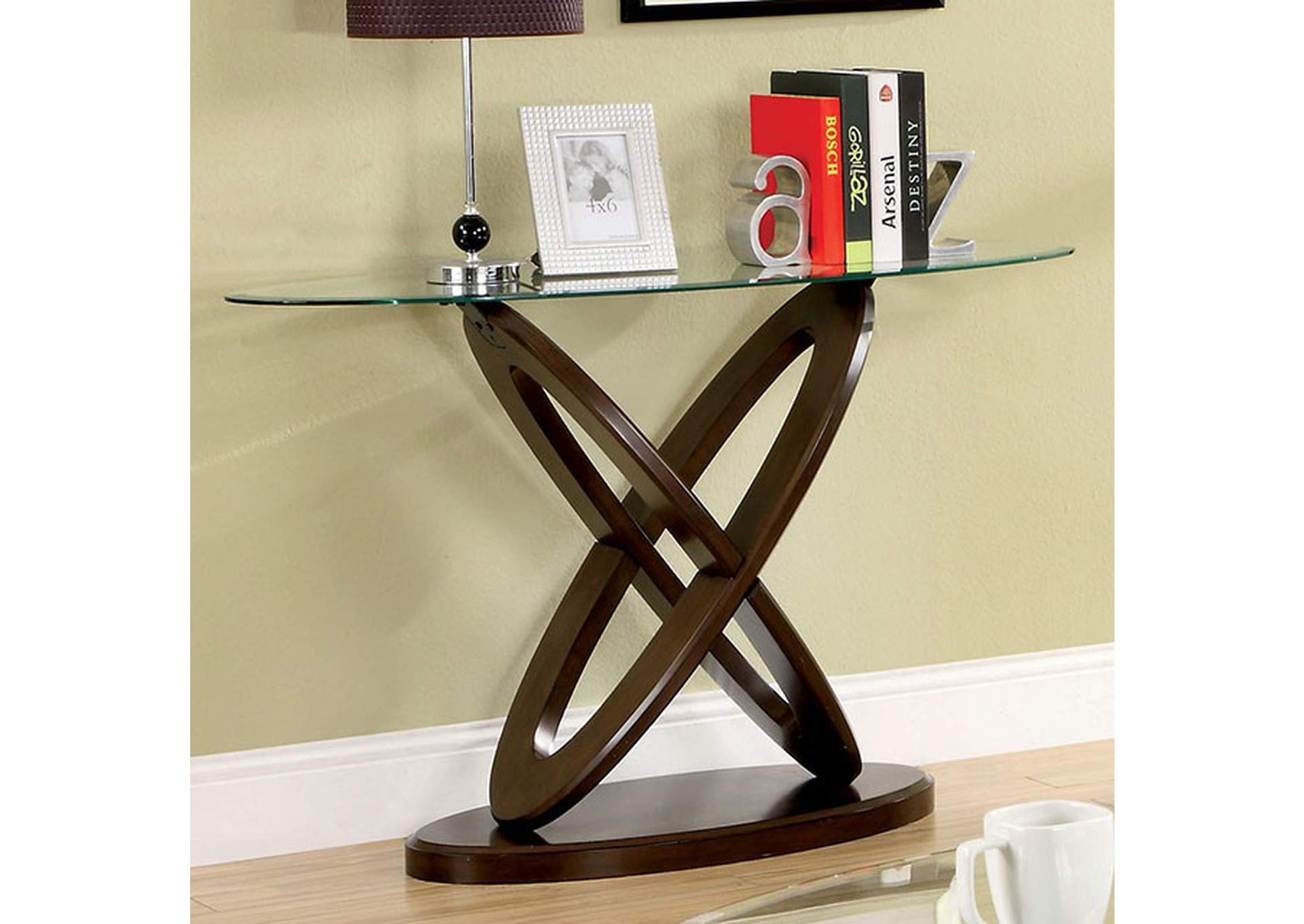 Atwood Oval Sofa Table,Furniture of America