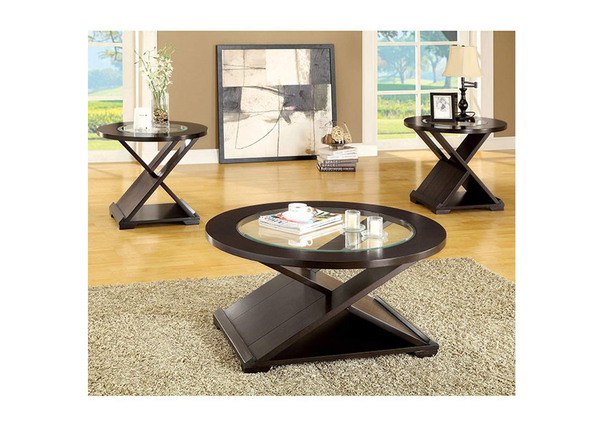 Orbe 3 Pc. Table Set,Furniture of America