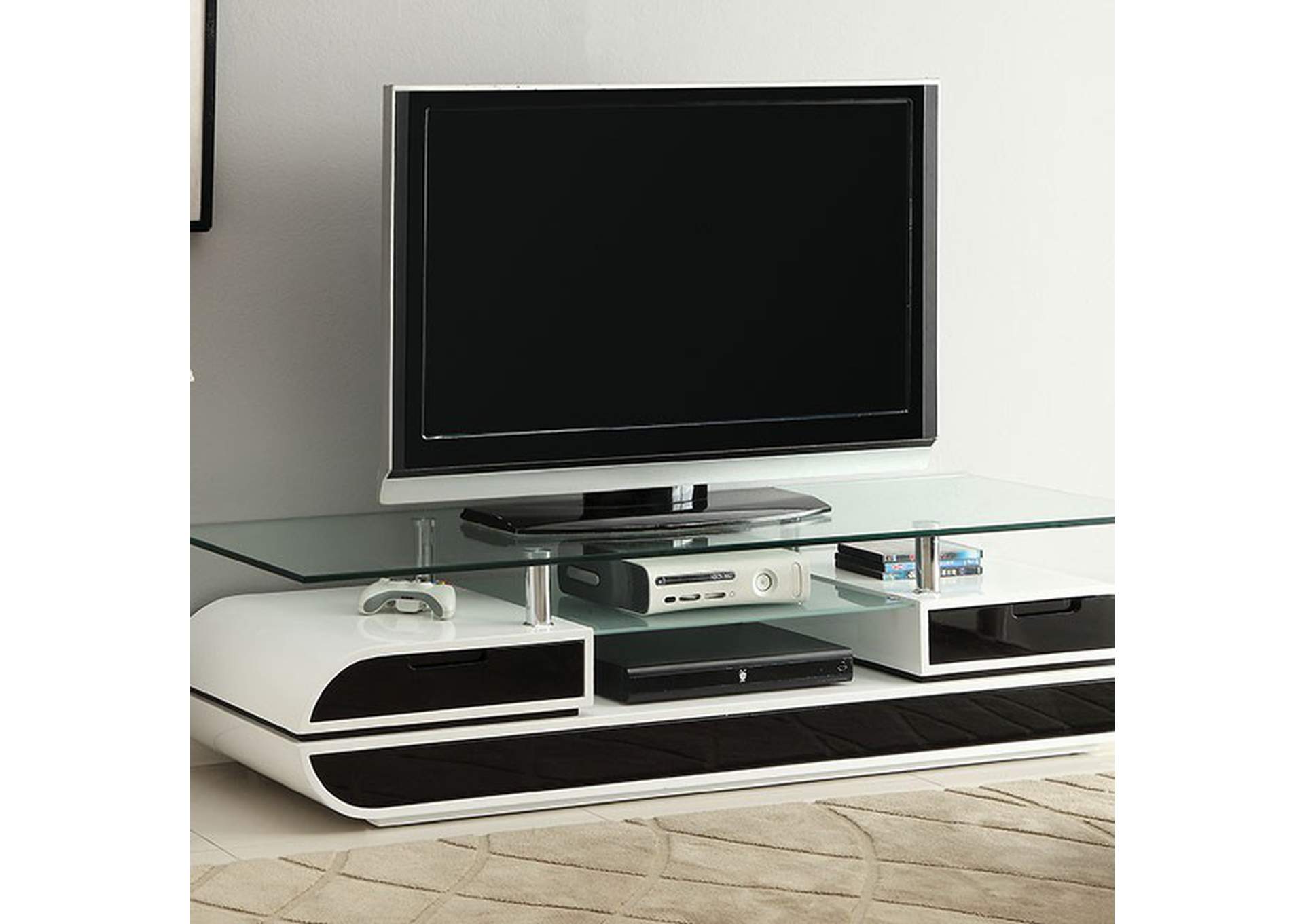Evos Black TV Console,Furniture of America TX
