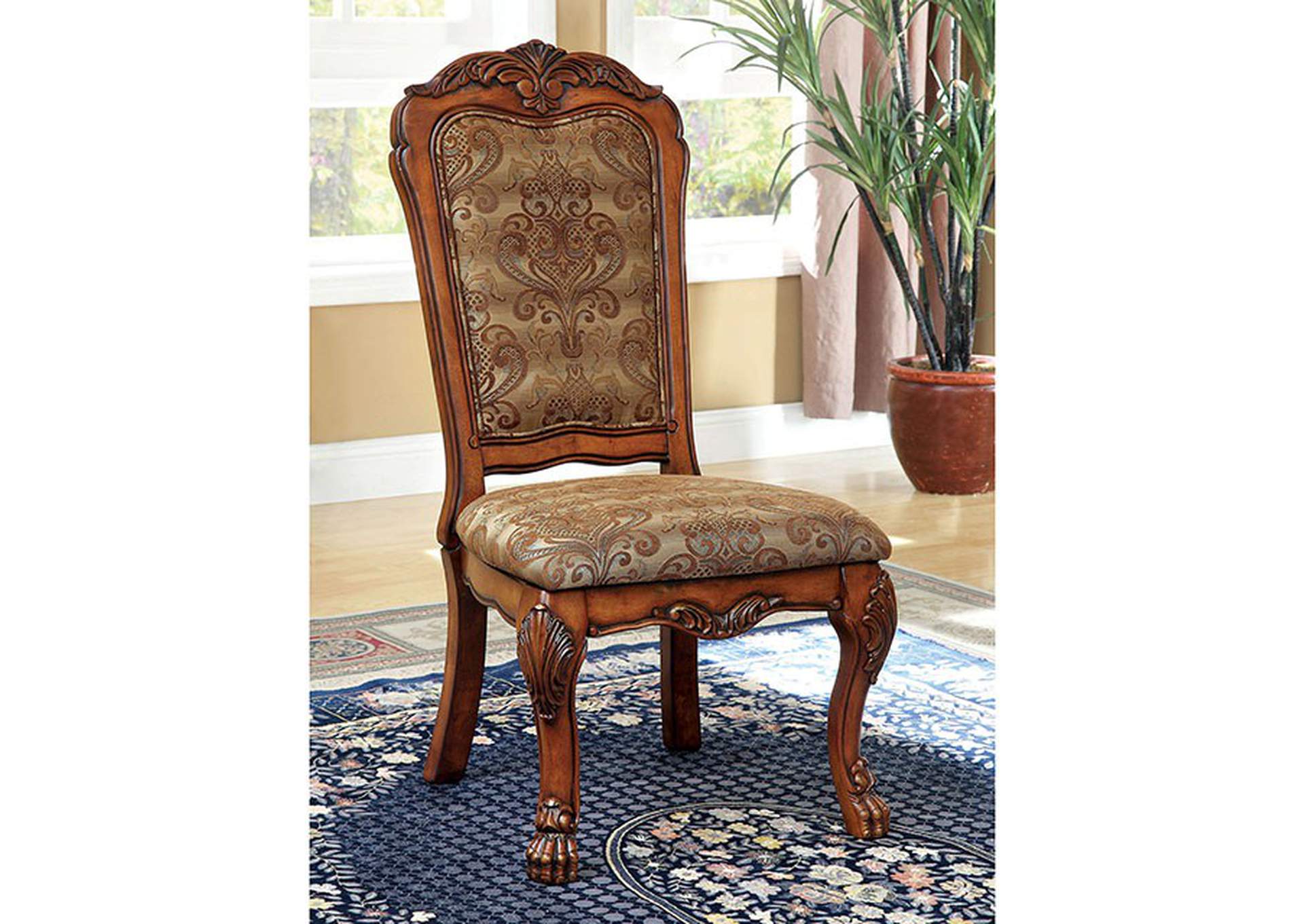 Medieve Antique Oak Side Chair [Set of 2],Furniture of America