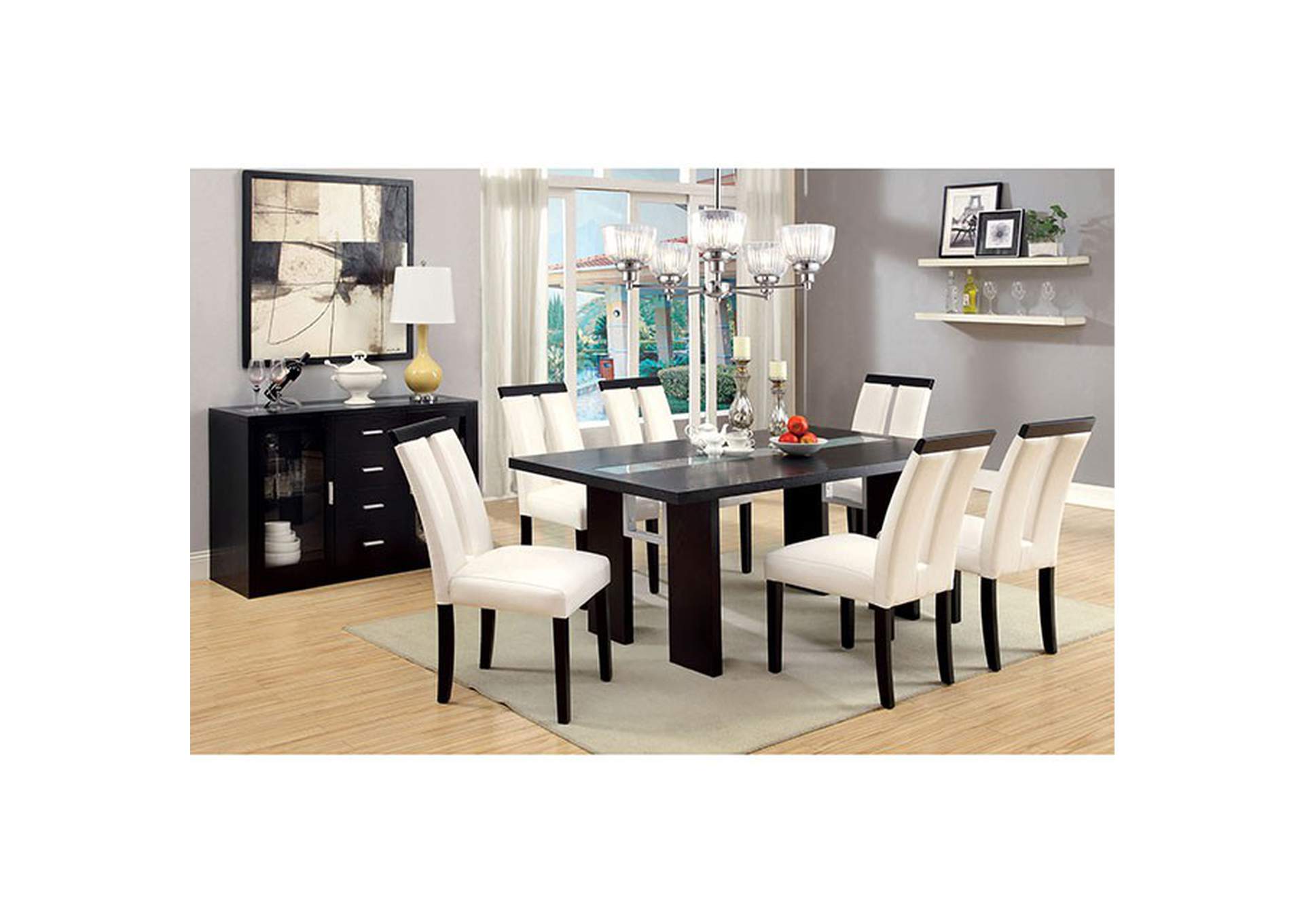 Luminar Black Dining Table Ideal Furniture Of Metro Atlanta