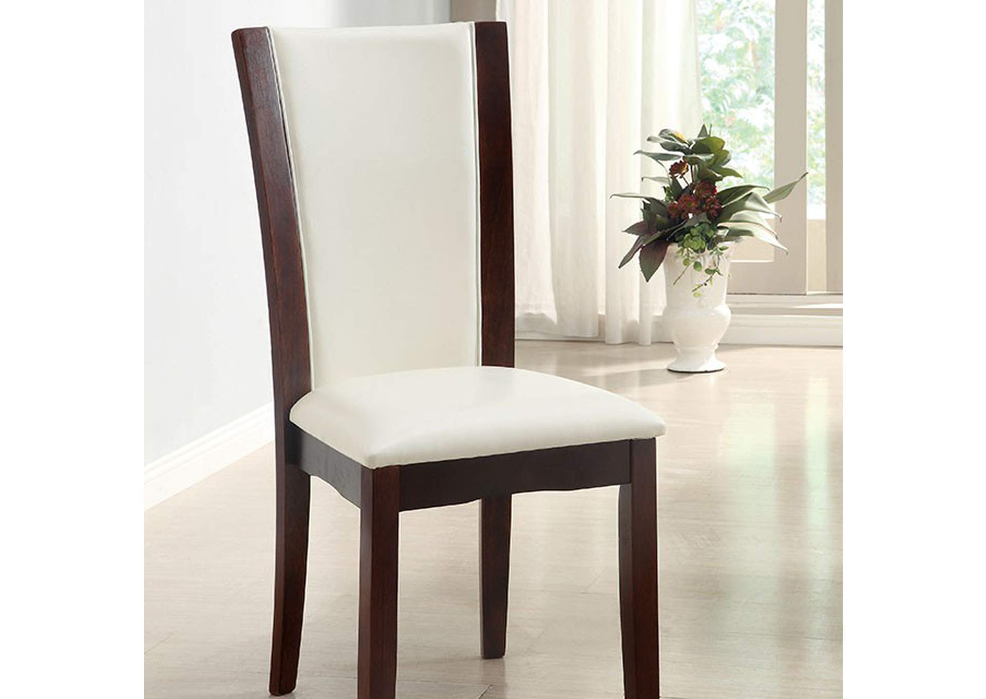 Manhattan Dark Cherry Side Chair [Set of 2],Furniture of America DTC