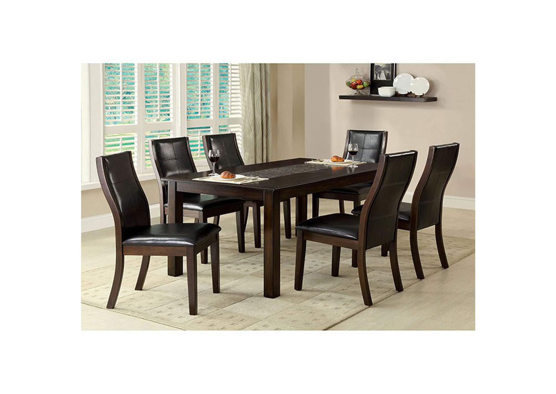 Townsend Brown Cherry Side Chair [Set of 2],Furniture of America TX