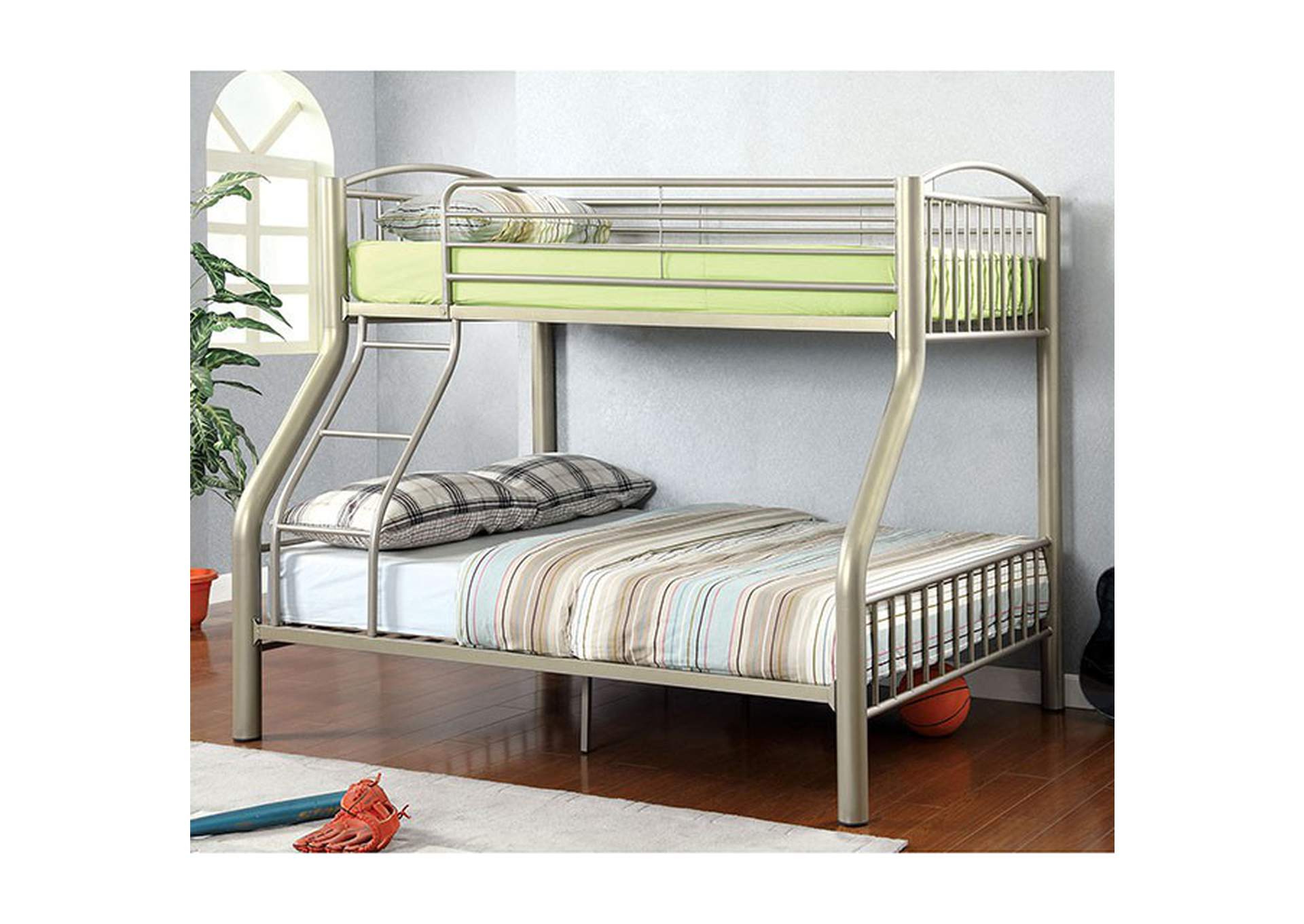 Lovia Twin/Full Bunk Bed,Furniture of America