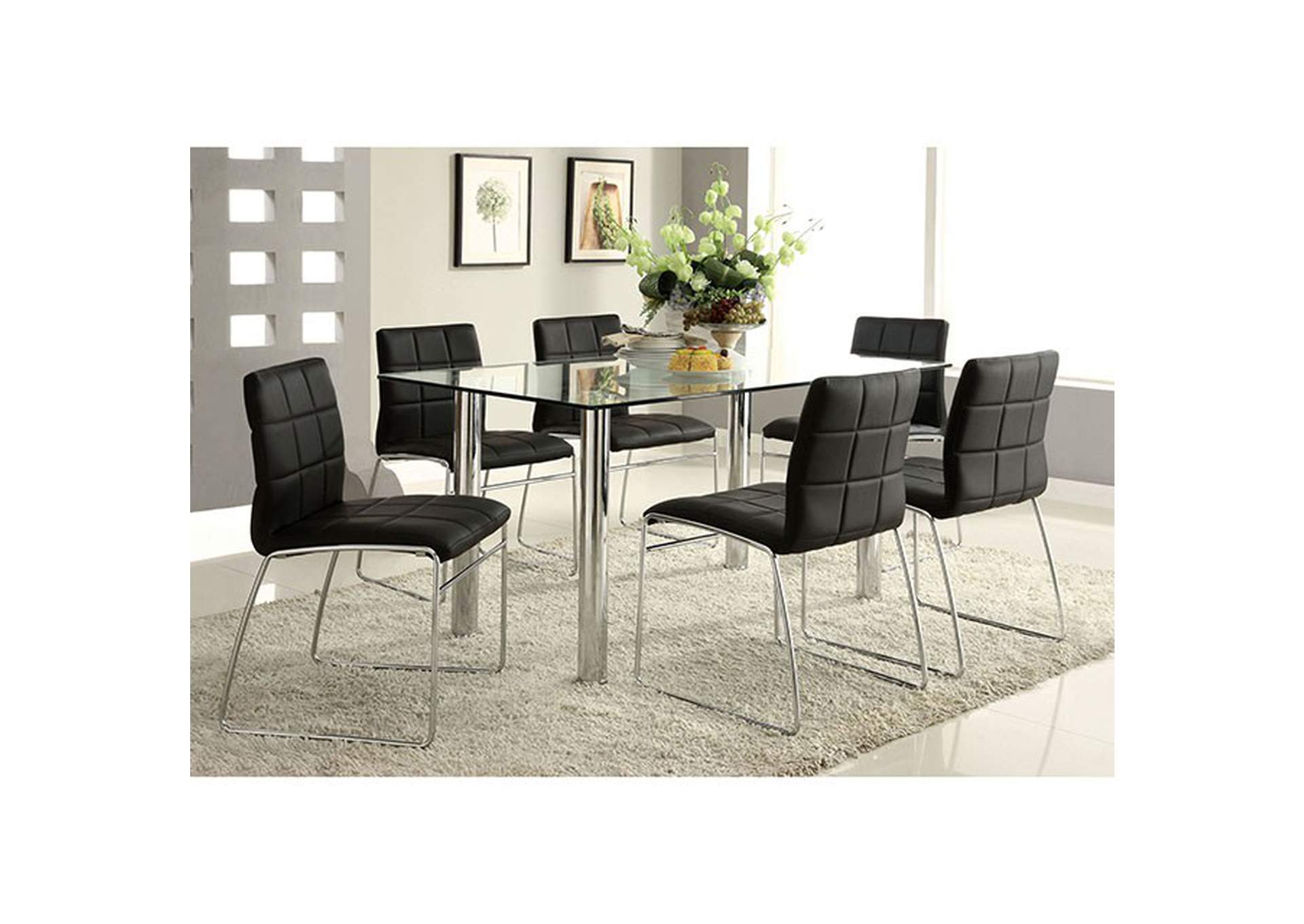 Kona Black Side Chair [Set of 2],Furniture of America DTC