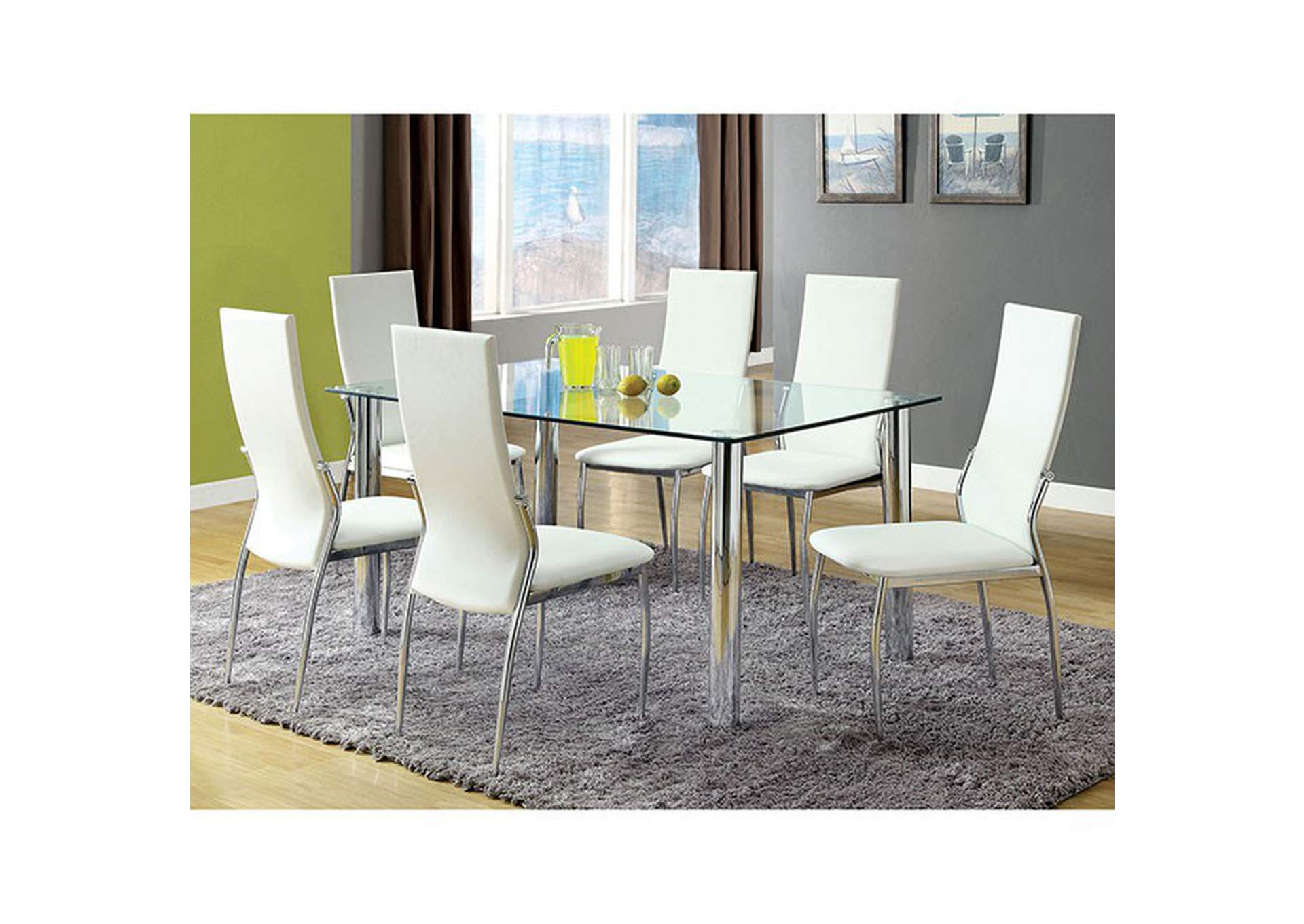 Kalawao White Side Chair [Set of 2],Furniture of America DTC