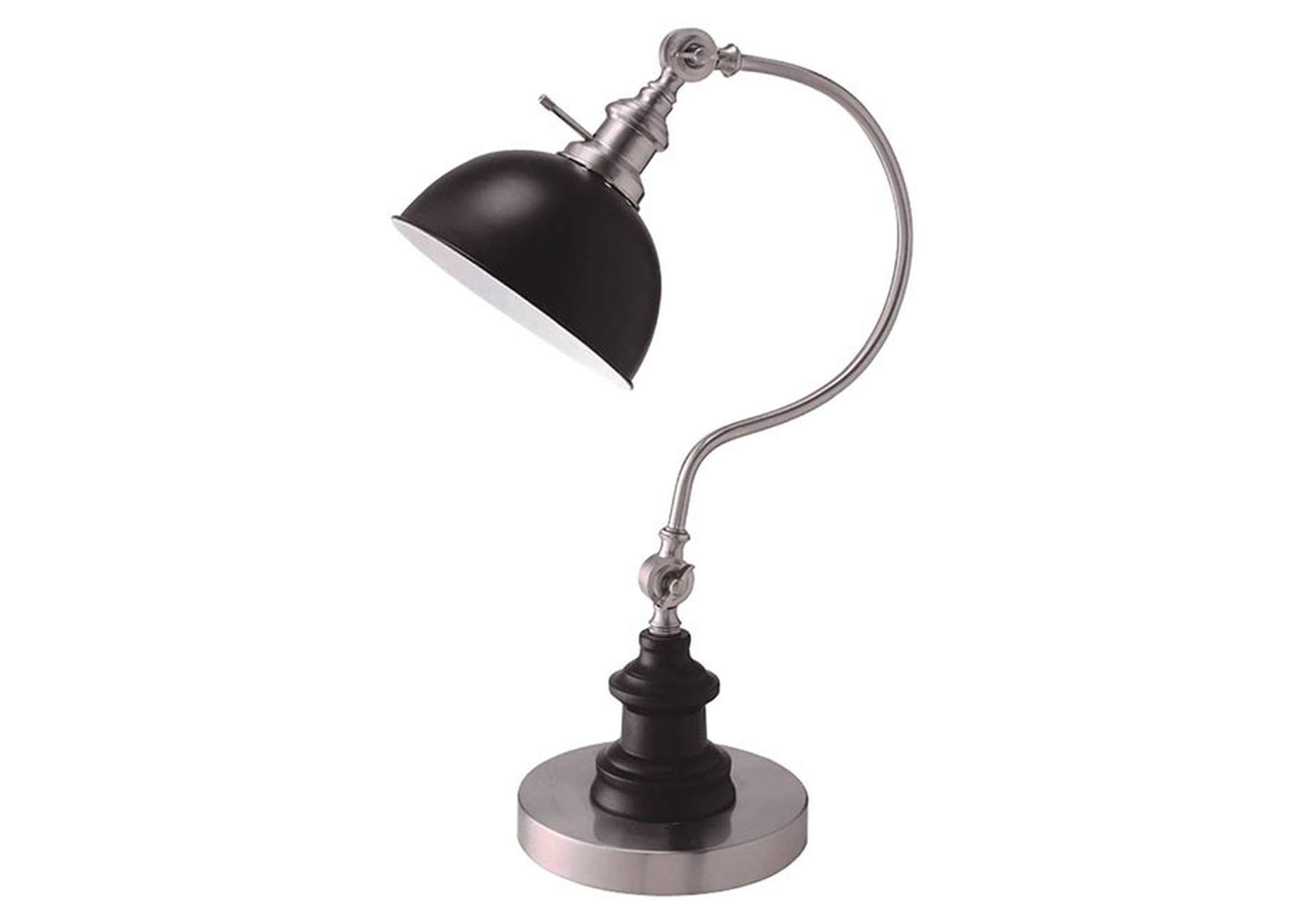 Briar Stain Nickel Table Lamp,Furniture of America