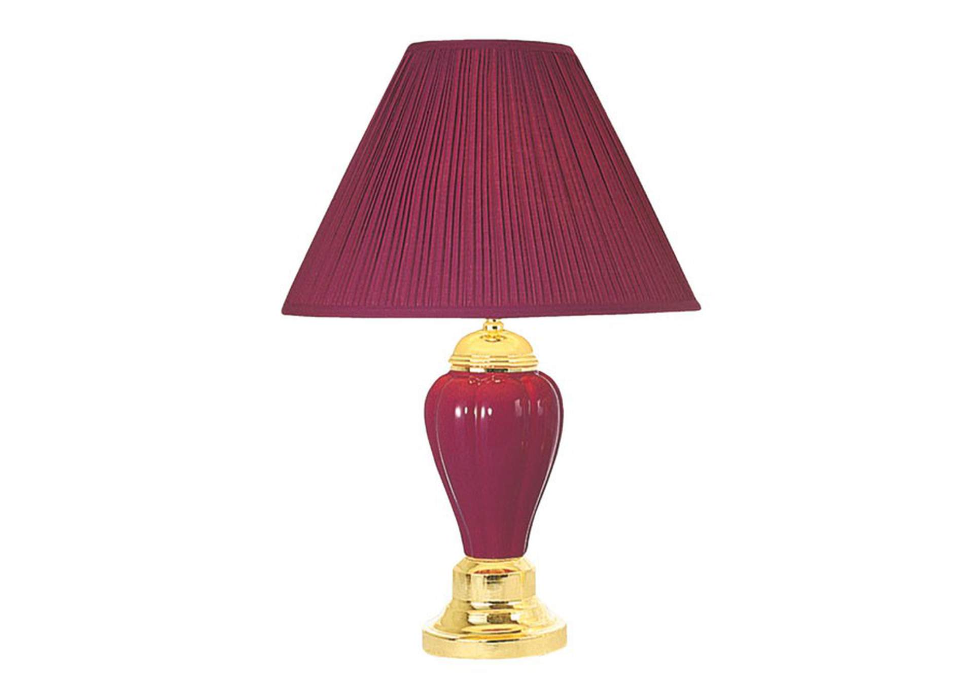 Light Burgundy Table Lamp (6/Box)