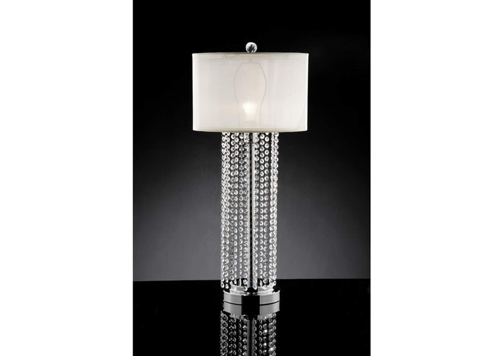 Claris White Table Lamp,Furniture of America