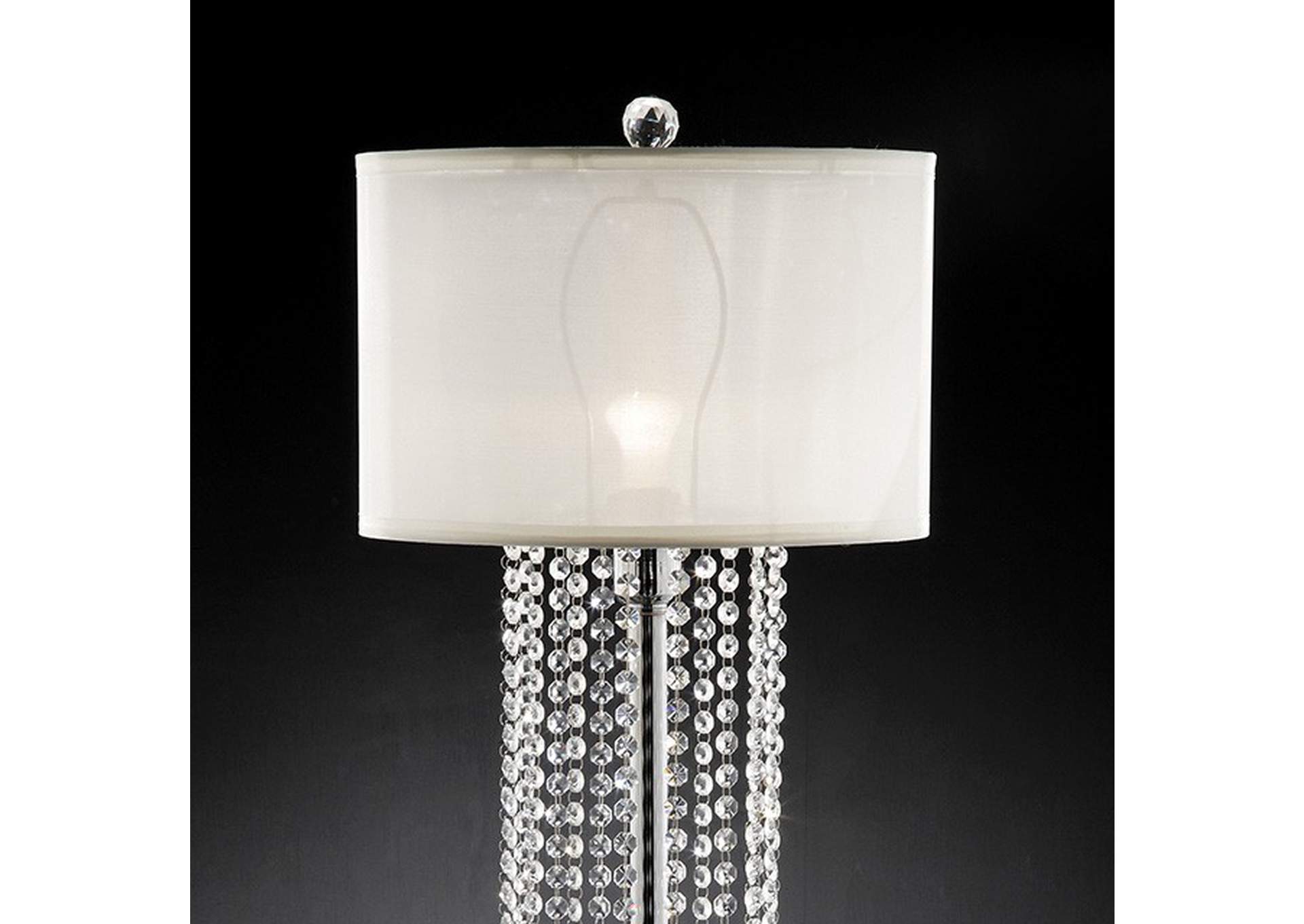 Claris White Table Lamp,Furniture of America
