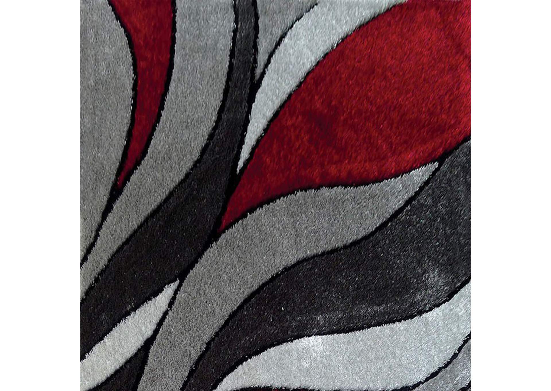 Caledon Gray/Red Area Rug,Furniture of America