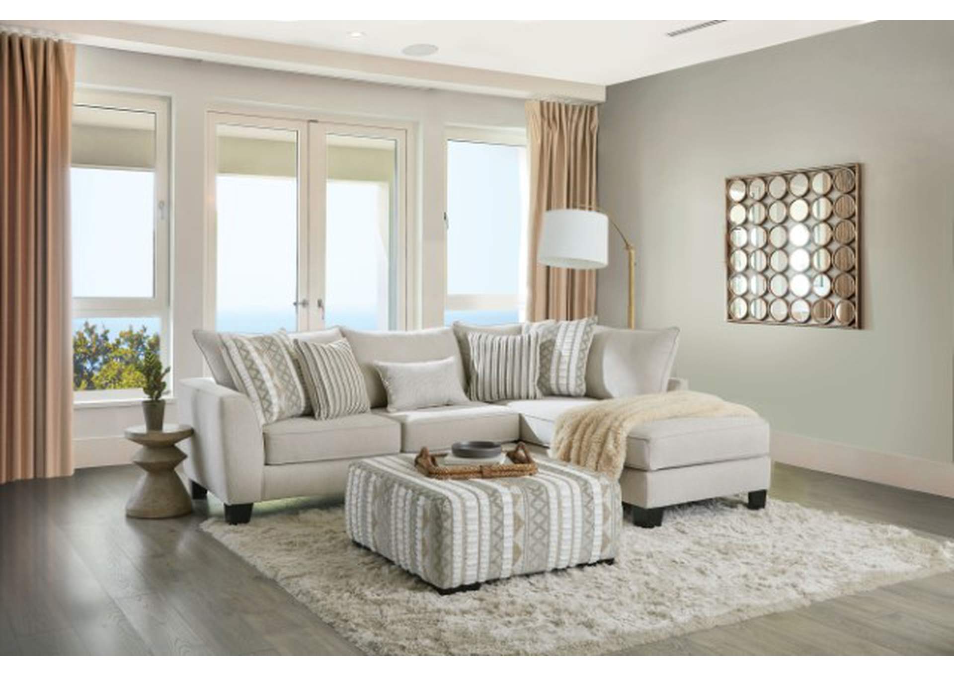 Clapham Ottoman,Furniture of America