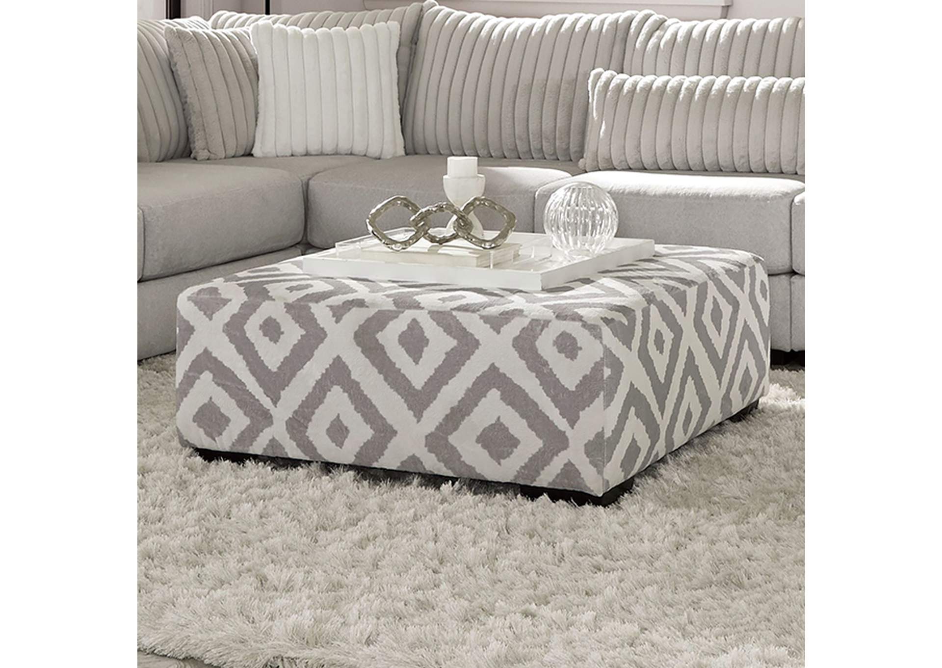 Hermiston Ottoman,Furniture of America