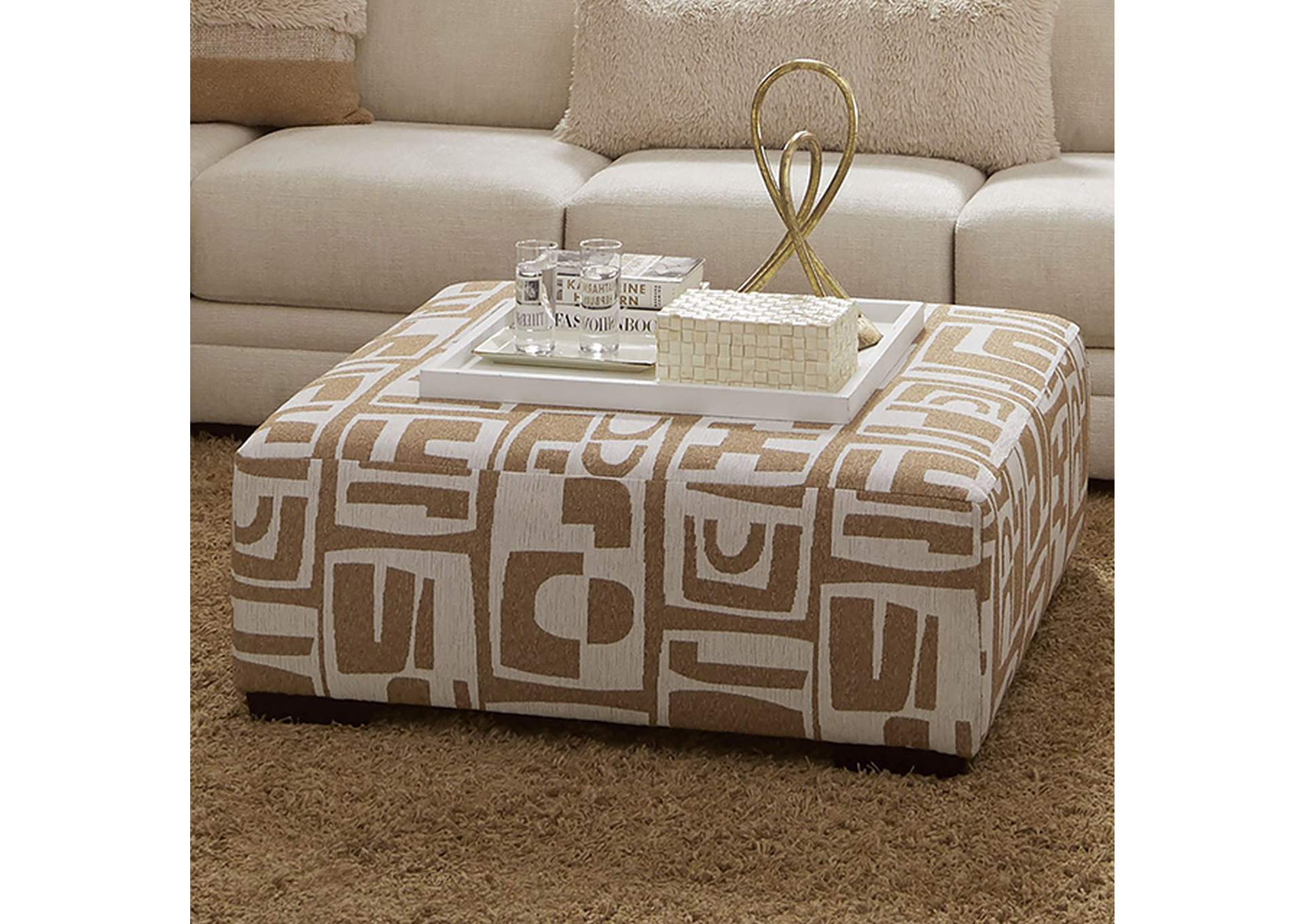 Carleton Ottoman,Furniture of America