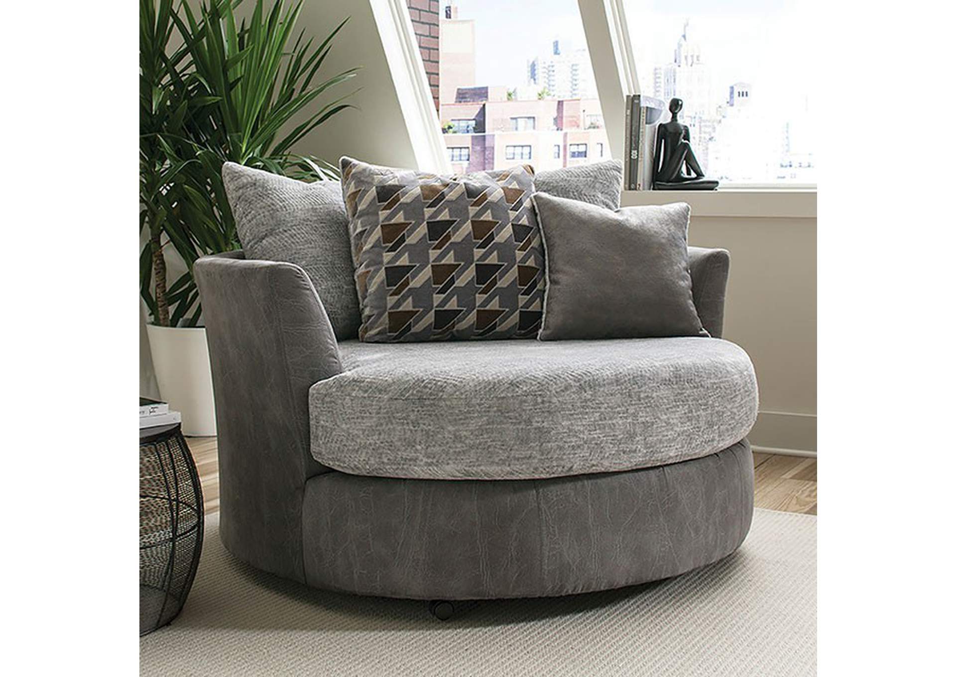 Alannah Swivel Chair,Furniture of America