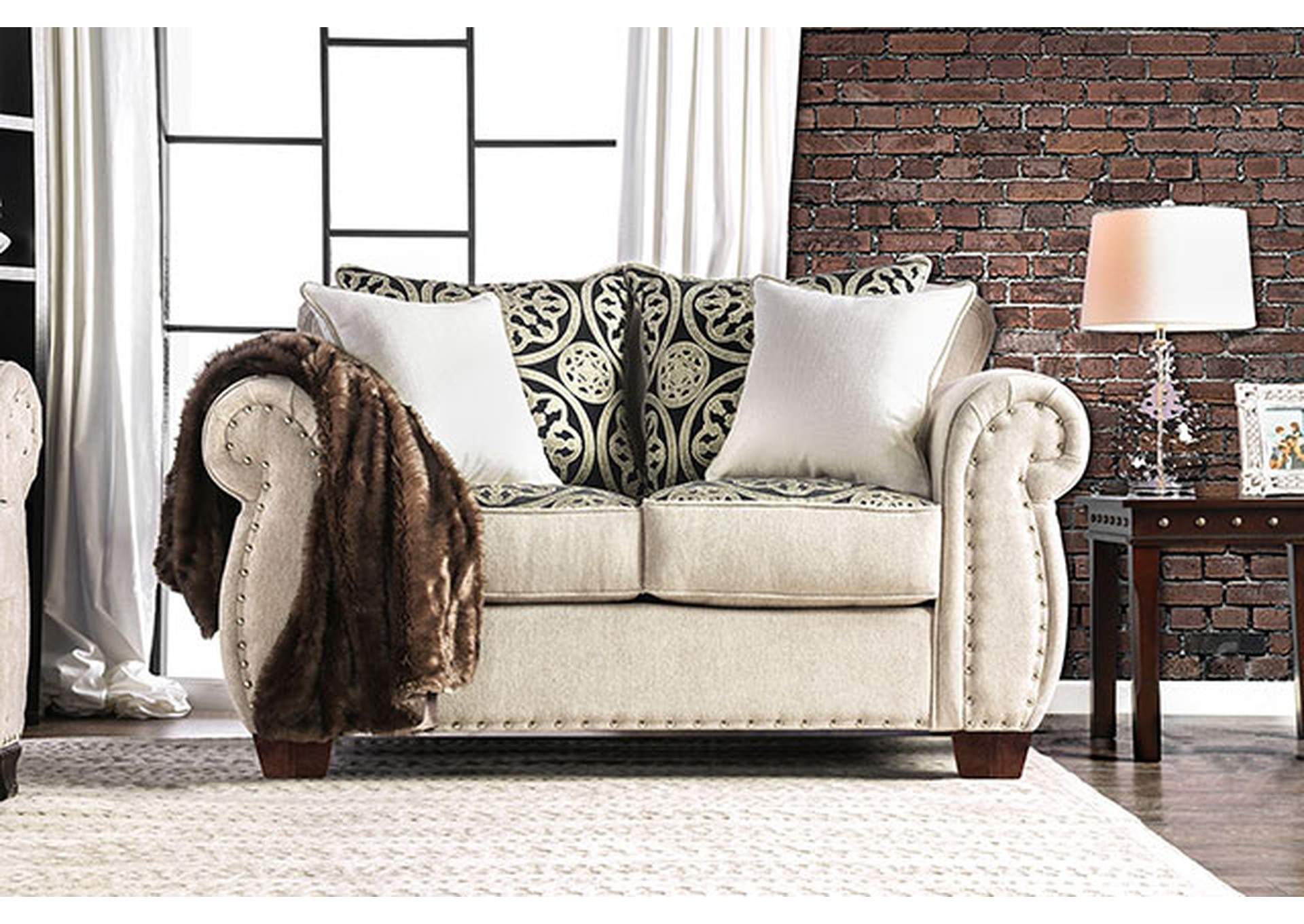 Sinatra Love Seat,Furniture of America