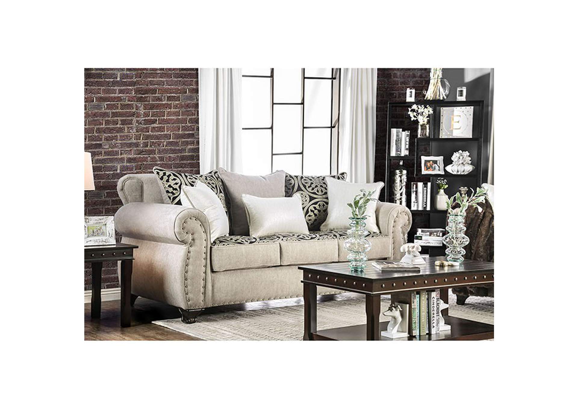 Sinatra Light Mocha Sofa,Furniture of America TX