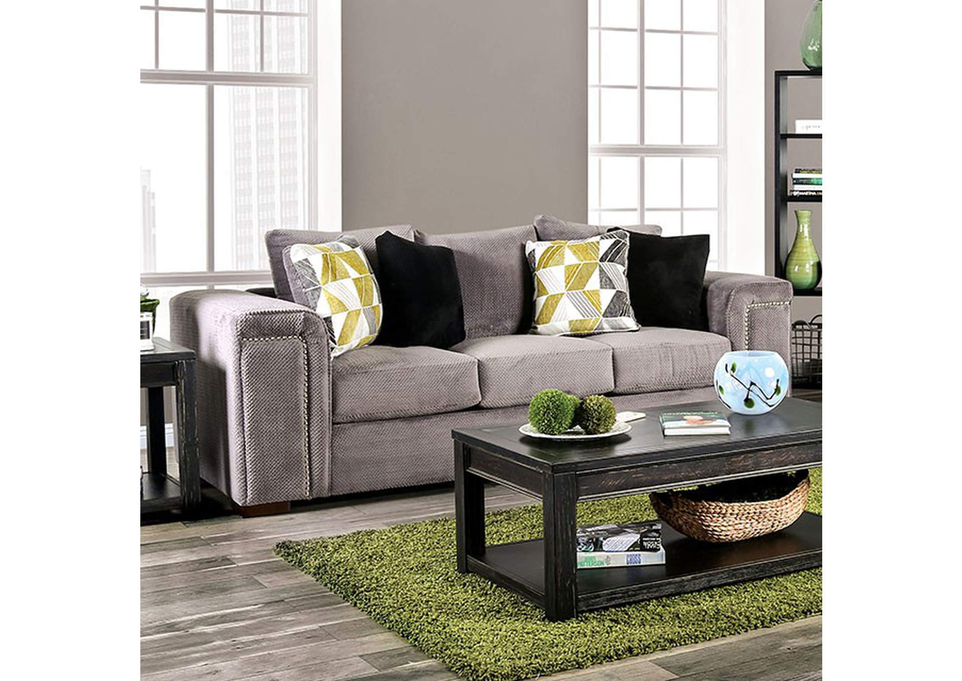 Bradford Warm Gray Sofa,Furniture of America