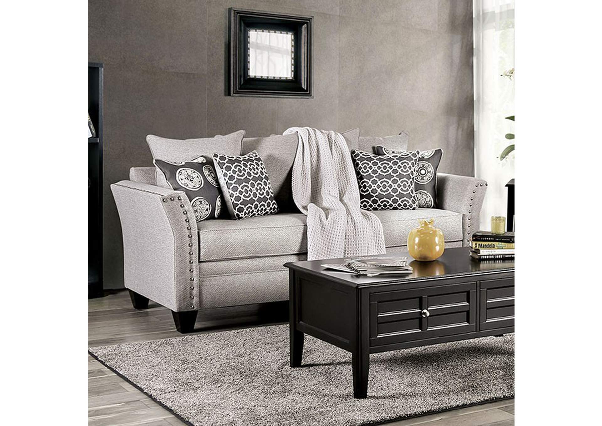 Talgarth Gray Sofa,Furniture of America