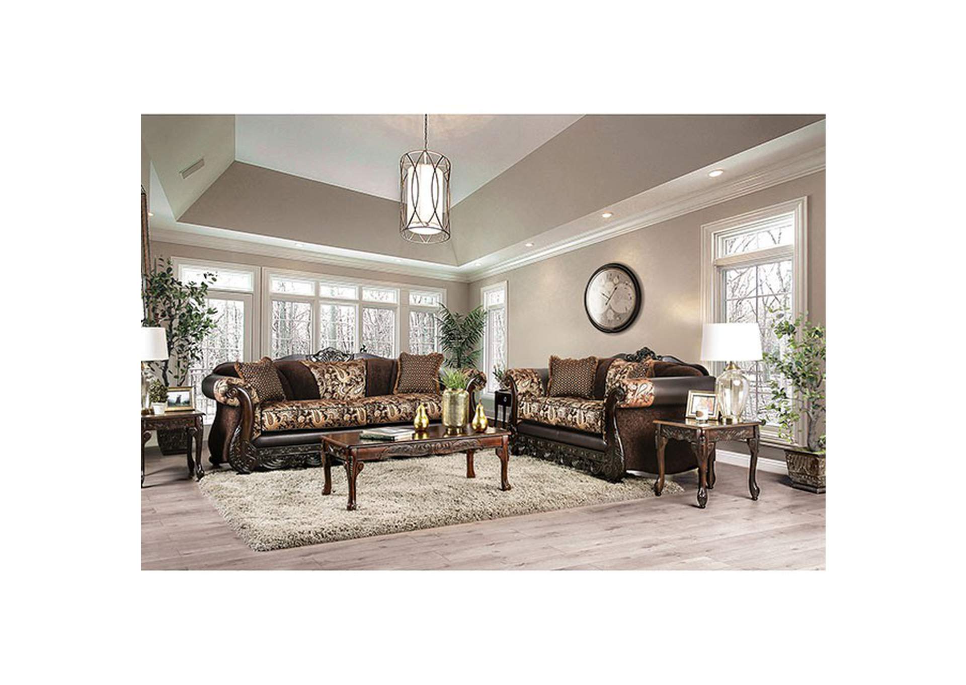 Newdale Brown Sofa,Furniture of America