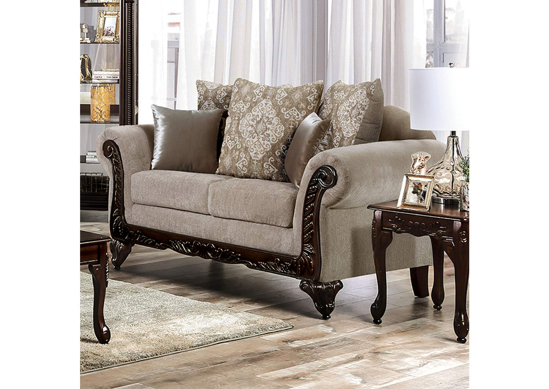 Panozzo Loveseat,Furniture of America