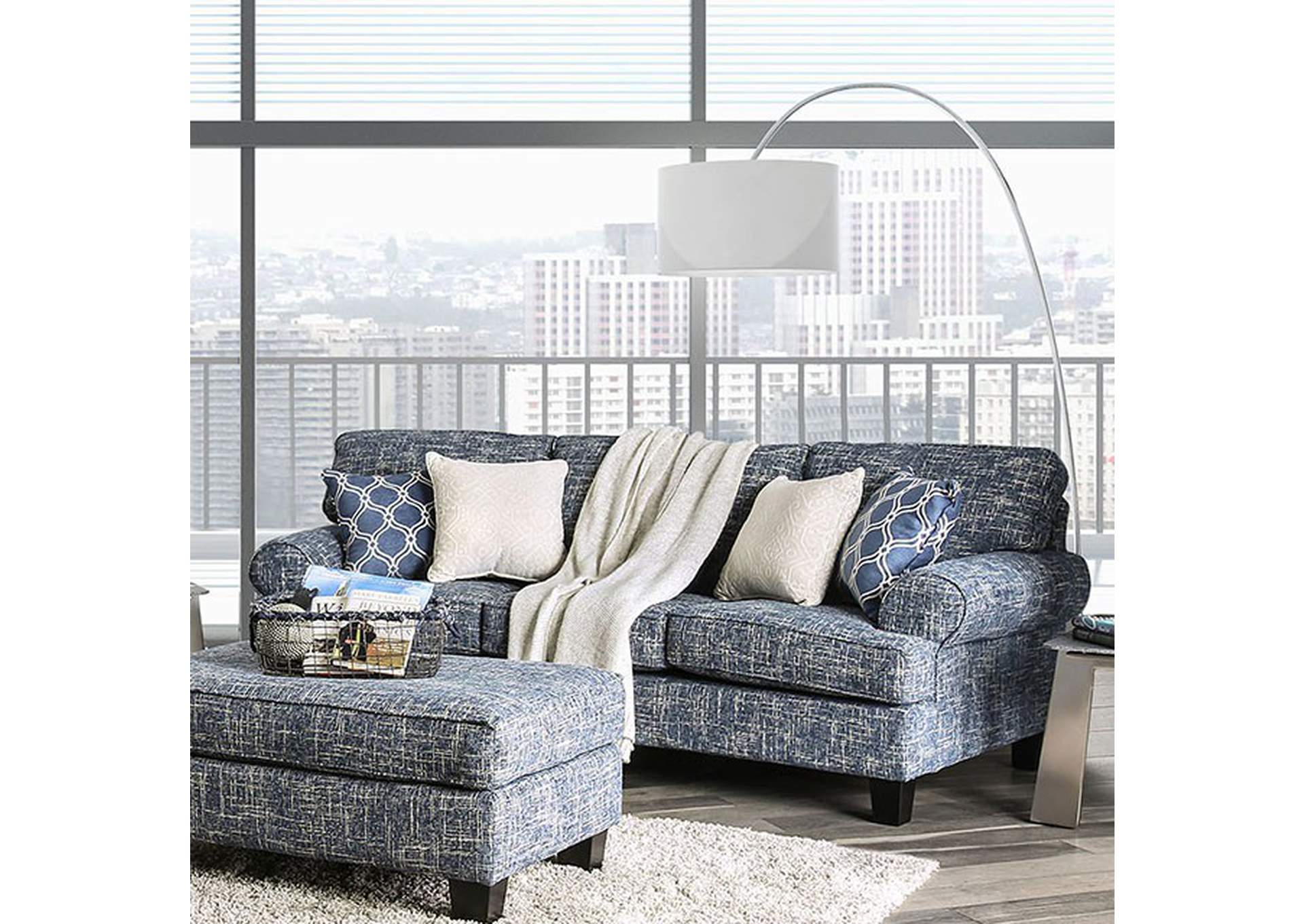 Pierpont Blue Sofa,Furniture of America
