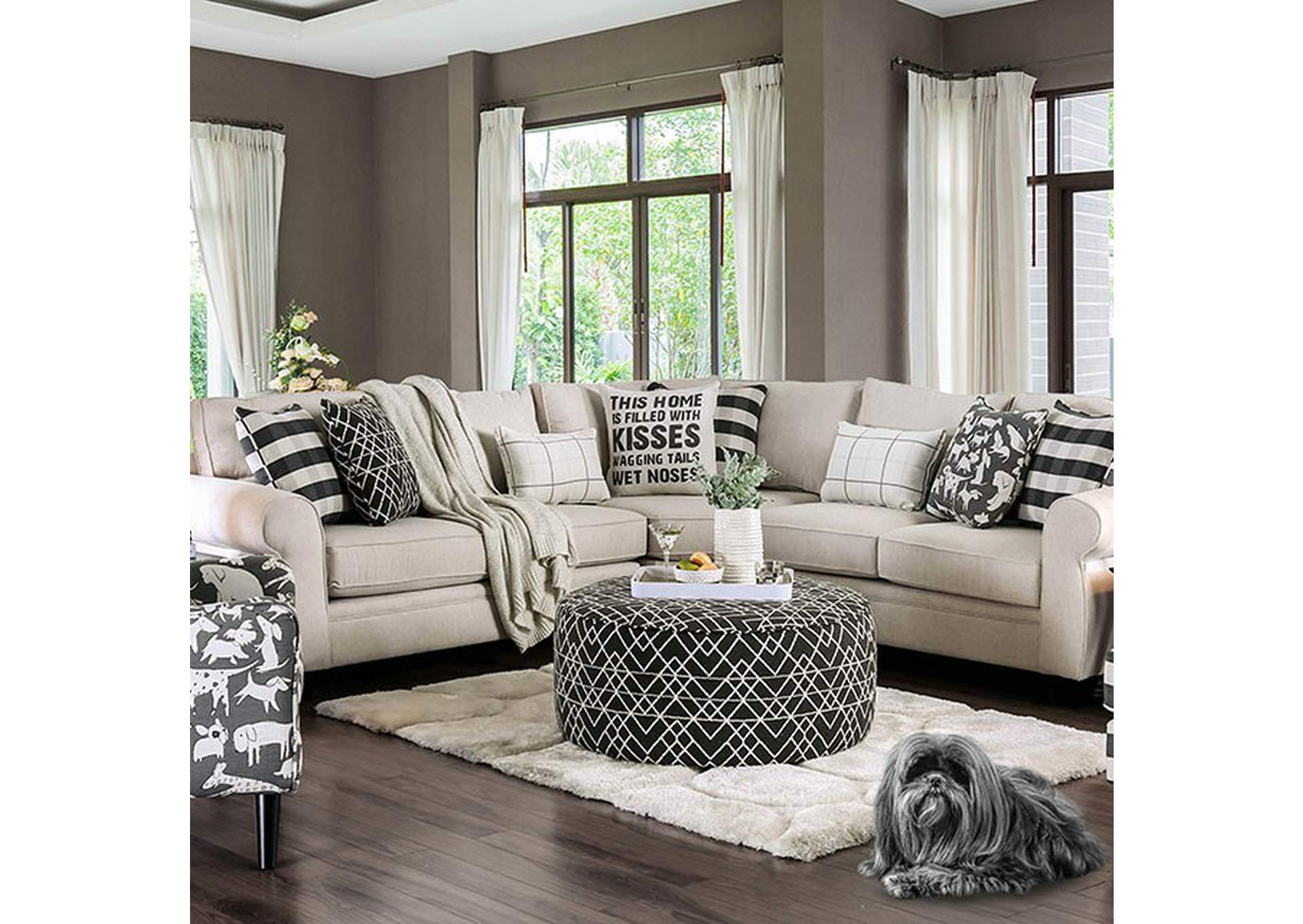 Patricia Sectional,Furniture of America
