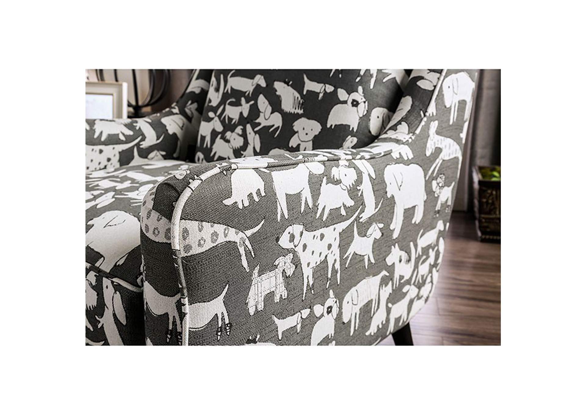 Patricia Animal Pattern Chair,Furniture of America