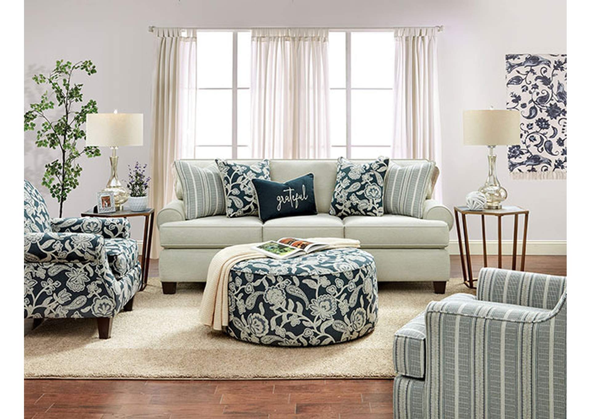 Porthcawl Ottoman,Furniture of America