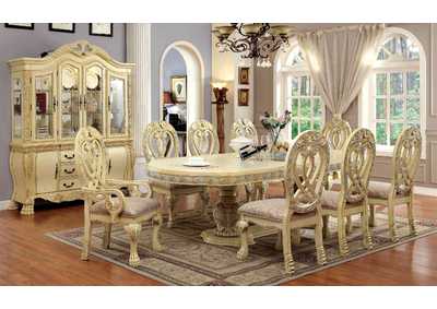 Image for Wyndmere White Dining Table w/6 Side Chair & 2 Arm Chair