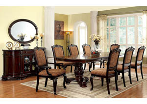 Image for Bellagio Brown Extension Dining Table w/6 Side Chair & 2 Arm Chair