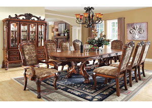 Medieve Cherry Oval Dining Table w/2 Arm Chair and 6 Side Chair