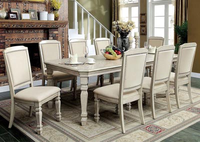 Image for Holcroft Antique White Extension Dining Table w/8 Side Chair