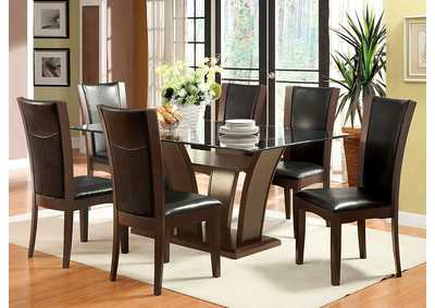 Image for Manhattan l Glass Dining Table w/4 Side Chair