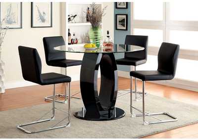 Image for Lodia II Black Counter Table w/4 Counter Chair