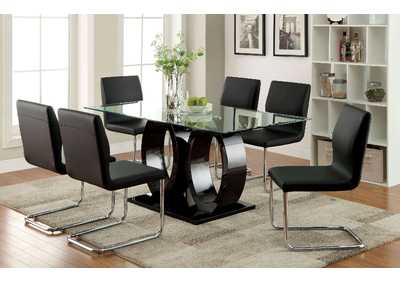 Image for Lodia I Black Dining Table w/4 Side Chair