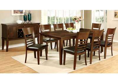 Hillsview I Brown 78" Extension Leaf Dining Table w/8 Side Chair