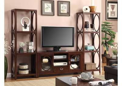 Image for Melville 56" Cherry TV Console w/2 Pier Cabinets