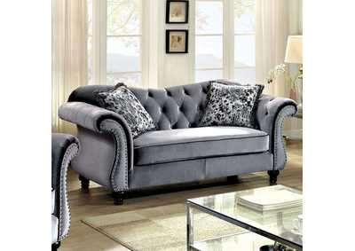 Jolanda Grey Love Seat,Furniture of America