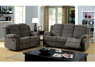 Image for Millville Gray Chenille Motion Sofa and Loveseat