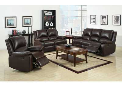 Image for Oxford Rustic Dark Brown Motion Sofa and Loveseat