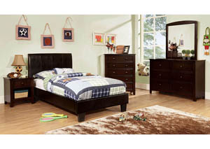 Image for Villa Park Espresso Twin Platform Bed w/Dresser and Mirror