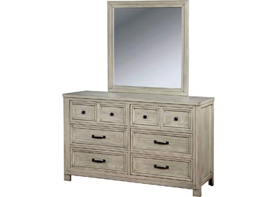 Tywyn White Dresser and Mirror,Furniture of America