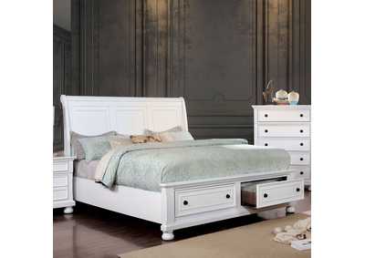 Castor White Dresser and Mirror,Furniture of America