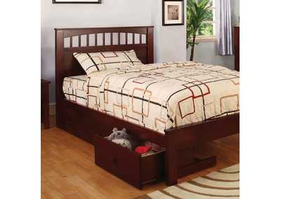 Image for Carus Cherry Twin Platform Bed w/Dresser and Mirror