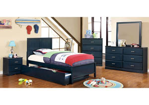 Image for Prismo Blue Twin Trundle Bed